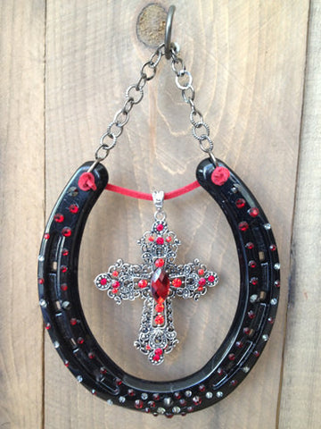 Luck Adorned Ruby Prayer Lucky Horseshoe