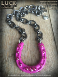 Lucky Horseshoe necklace, horseshoe necklace, good luck, jewelry, lucky jewelry, necklace, big, chunky, bold & badass, jewelry
