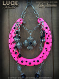 BETSEY - Hot Pink, Rock n Roll Lucky Horseshoe
