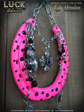 BETSEY - Hot Pink, Rock n Roll Lucky Horseshoe