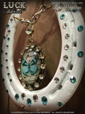 Butterfly Kiss Luck Adorned Lucky Horseshoe Art